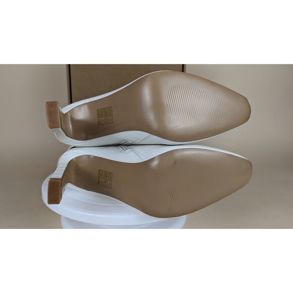 Journee Collection Elanie Heeled Boots Womens 9.5 M White Faux Croc Shoes NWB - Picture 8 of 15